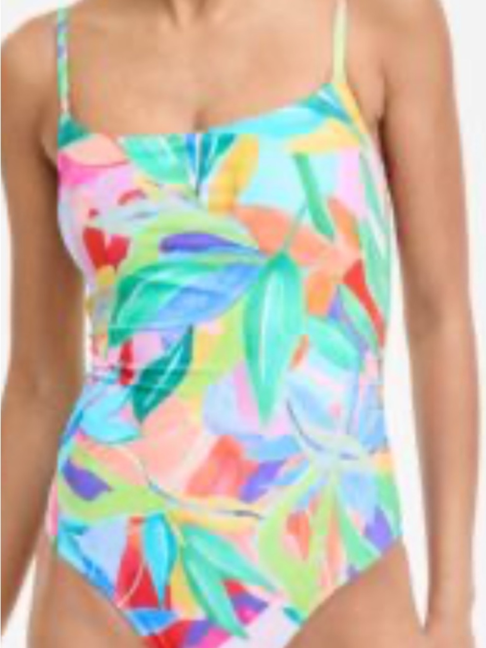 La Blanca women’s Multicolor Tropical Leaf One-Piece Swimsuit. 16